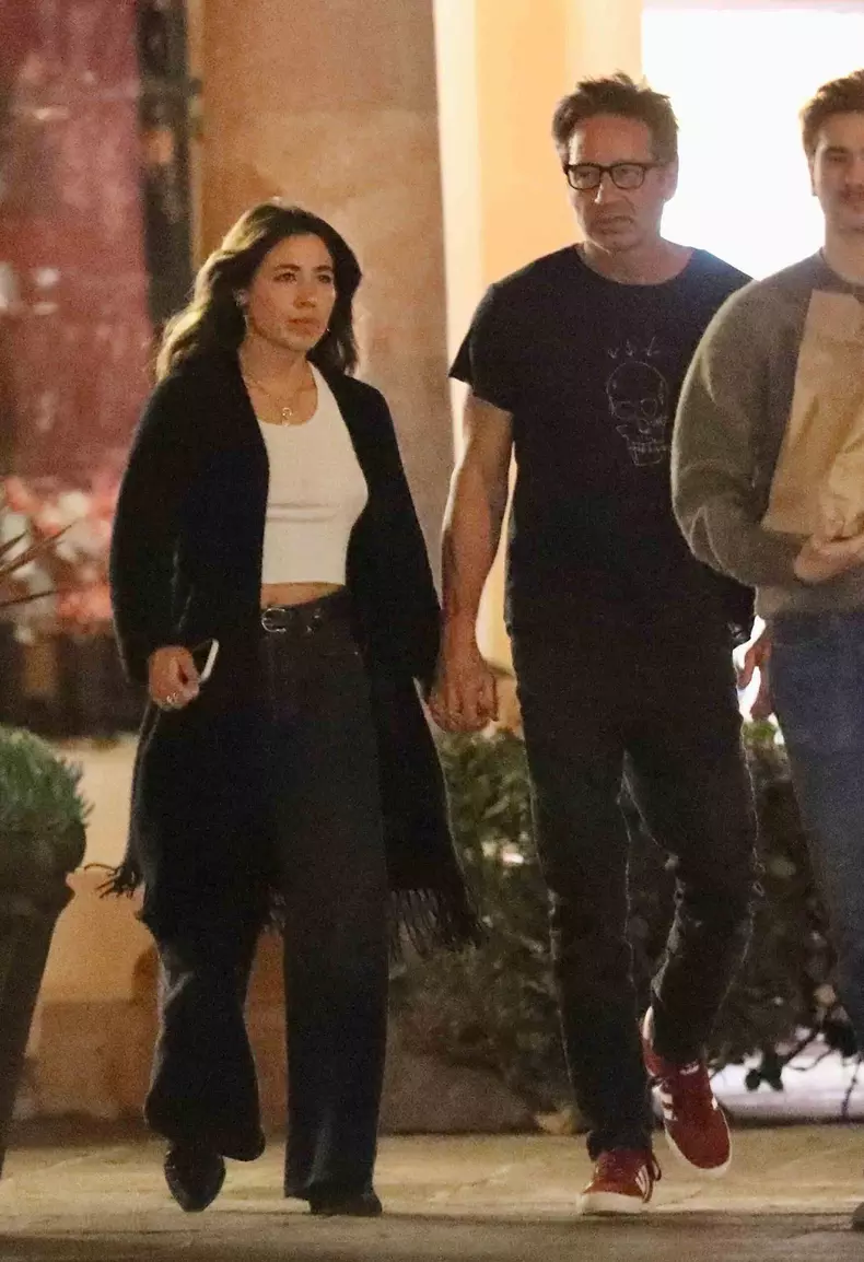 *EXCLUSIVE* David Duchovny and Girlfriend Monique Pendleberry Step Out for a Romantic Malibu Date Night!