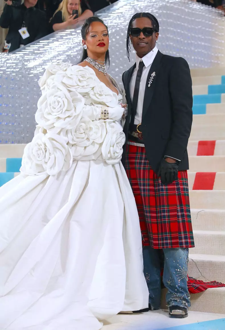 Pregnant Rihanna Attends The Met Gala - NYC