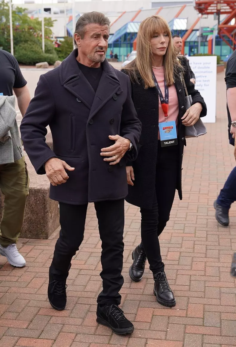 *EXCLUSIVE* STRICTLY NOT AVAILABLE FOR DAILY MAIL ONLINE USAGE -

American actor Sylvester Stallone is joined on stage by Dolph Lundgren whilst in Birmingham with wife Jennifer.