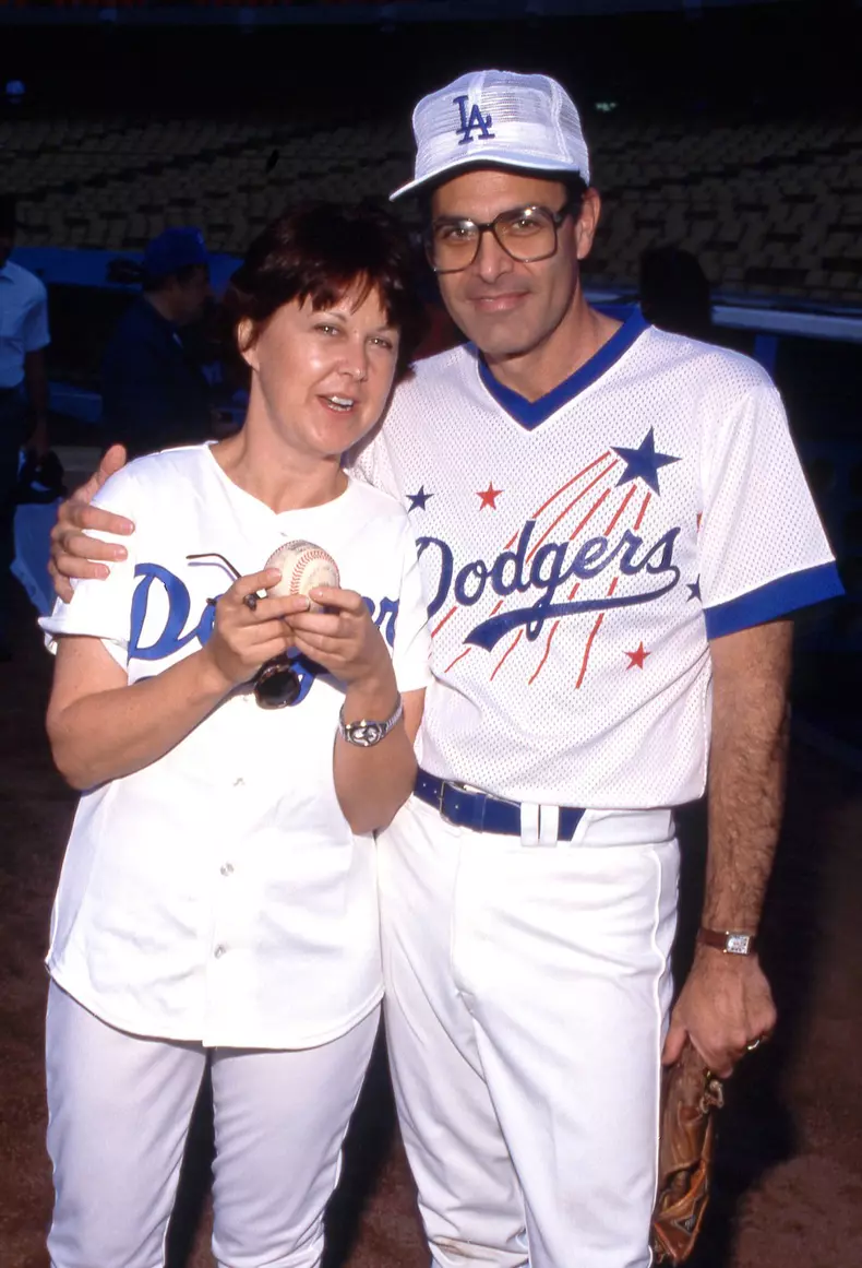 **FILE PHOTO** Alan Rachins Has Passed Away. Susan Ruttan and Alan Rachins at the Hollywood All Star Charity Baseball Ga