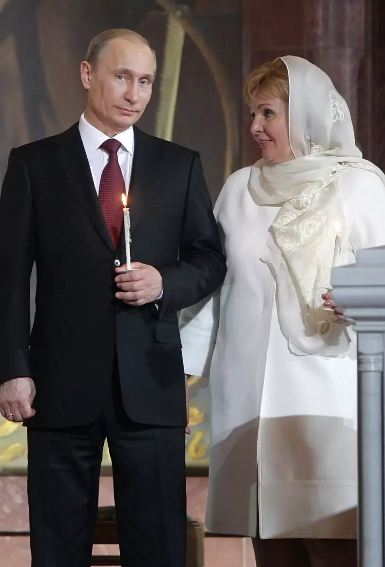Vladimir Putin attends Easter service at Moscow's Christ the Savior Cathedral