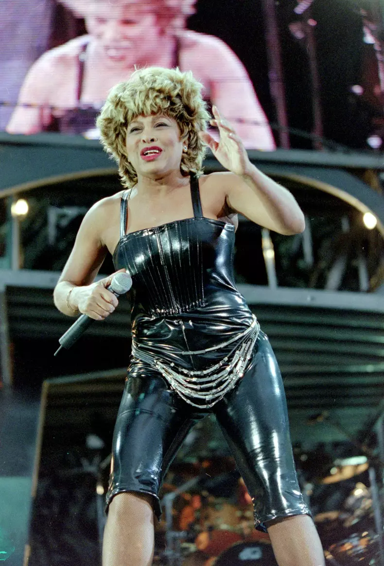 Legendary singer Tina Turner who has died today (Wednesday) pictured in 2000 on her Twenty Four Seven Tour at Hampden Park Glasgow