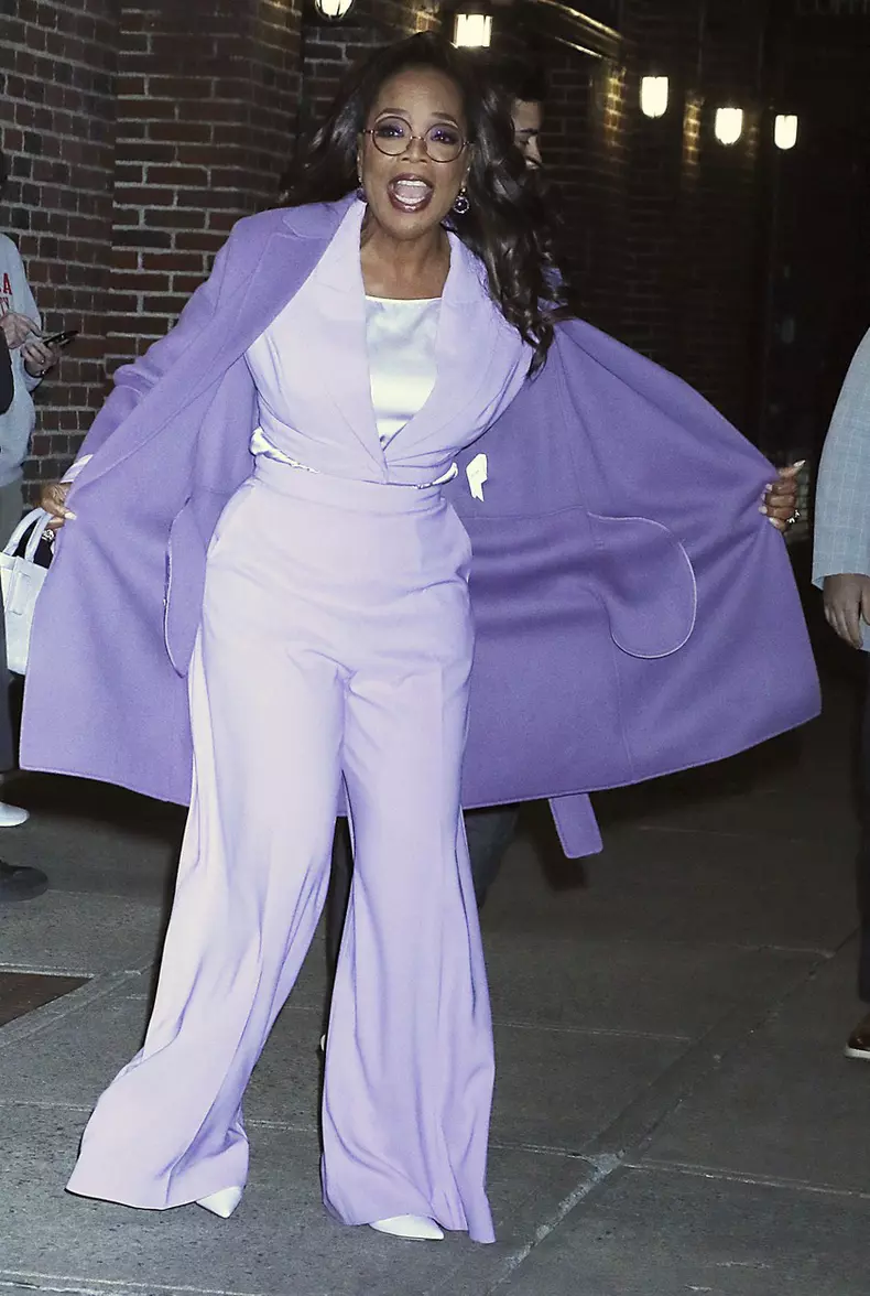 Oprah Winfrey seen at The Late Show with Stephen Colbert