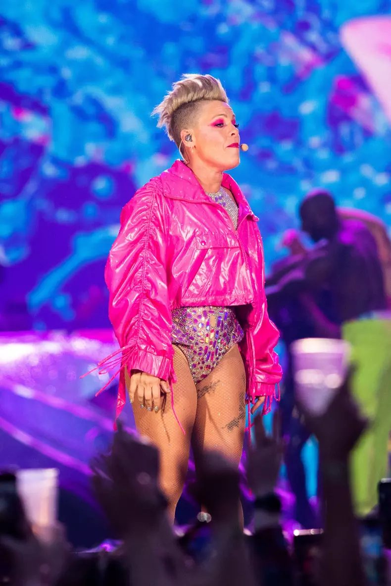 Pink performs at the University of Bolton Stadium
