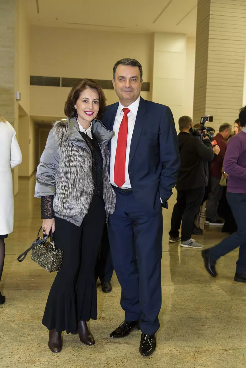 Lucian Mândruță și soția sa, Ioana