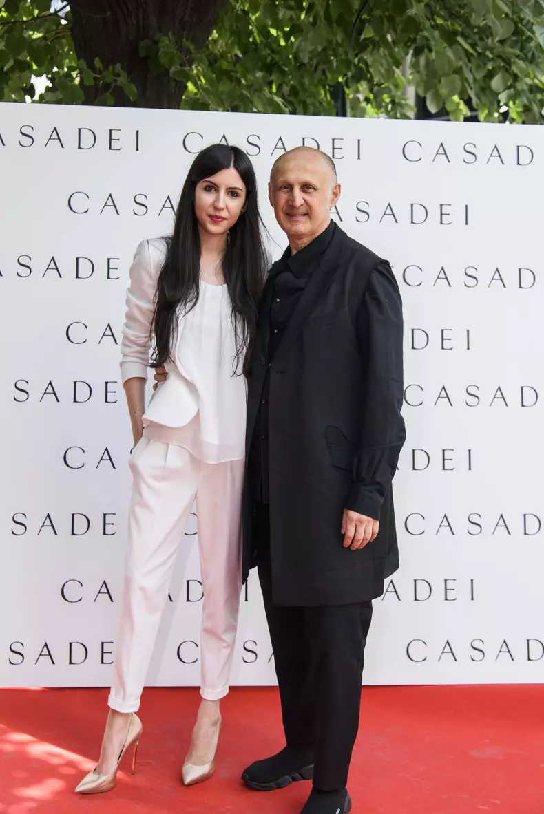 Alexandra Cristea (Casadei Boutique PR) si Cesare Casadei