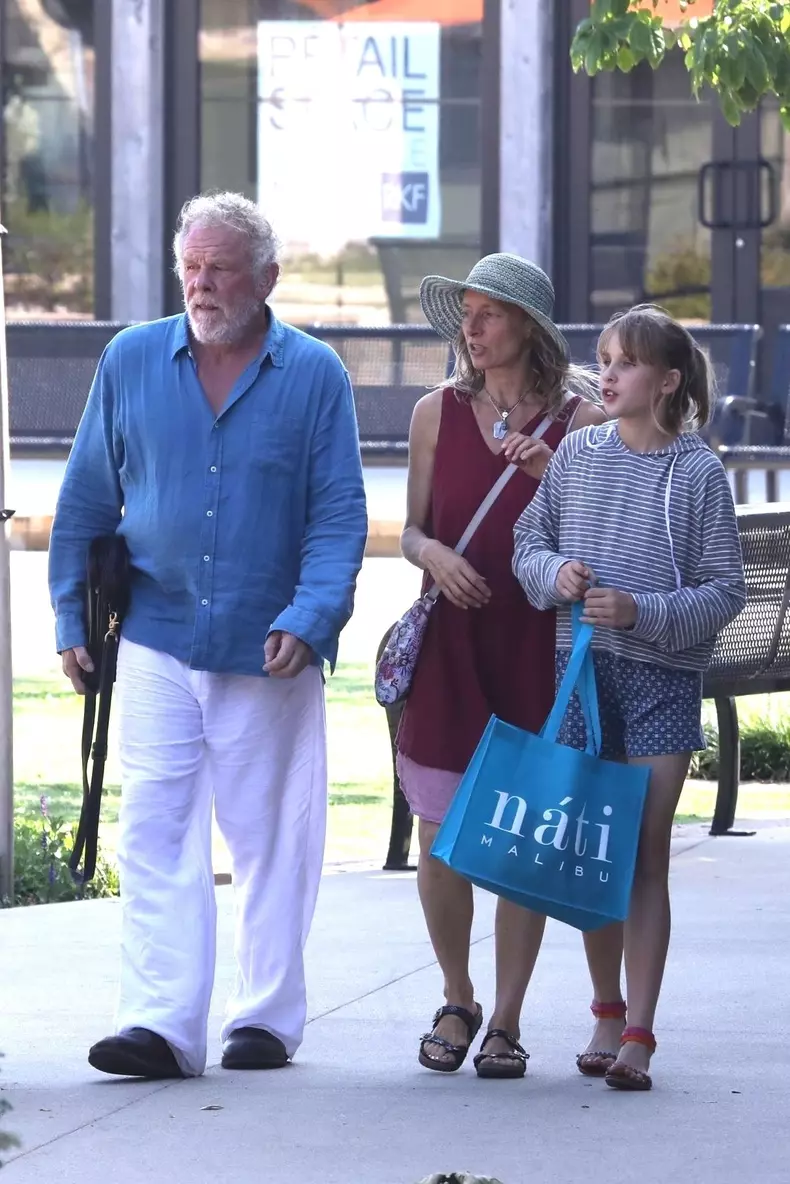 Nick Nolte enjoys his afternoon out with his family