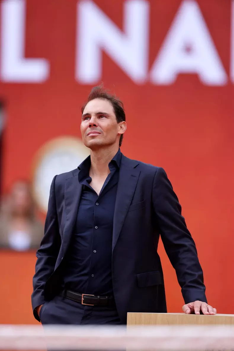 Hommage à Rafael Nadal lors des internationaux de France de tennis à Rolnd Garros