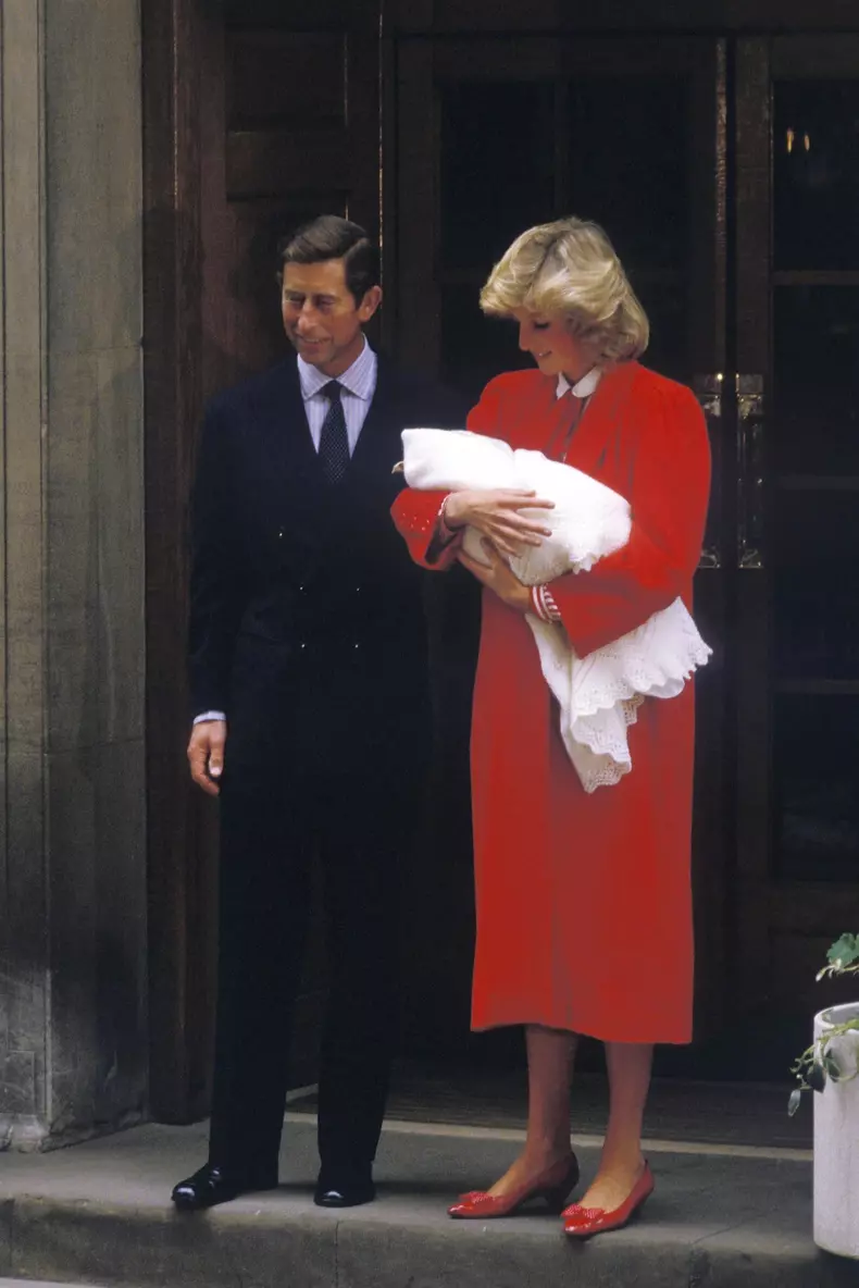 Princess Diana leaving St. Mary's Hospital in Paddington after the birth of Prince Harry *FILE PHOTOS*