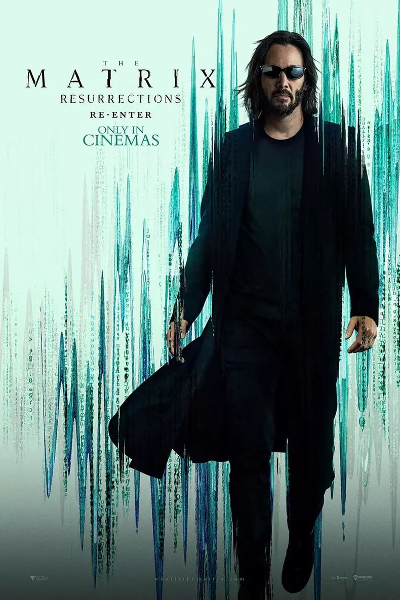 Warner Bros a sorti Les nouveaux posters du nouveau film Matrix Resurrections qui sort en France le 22 décembre 2021