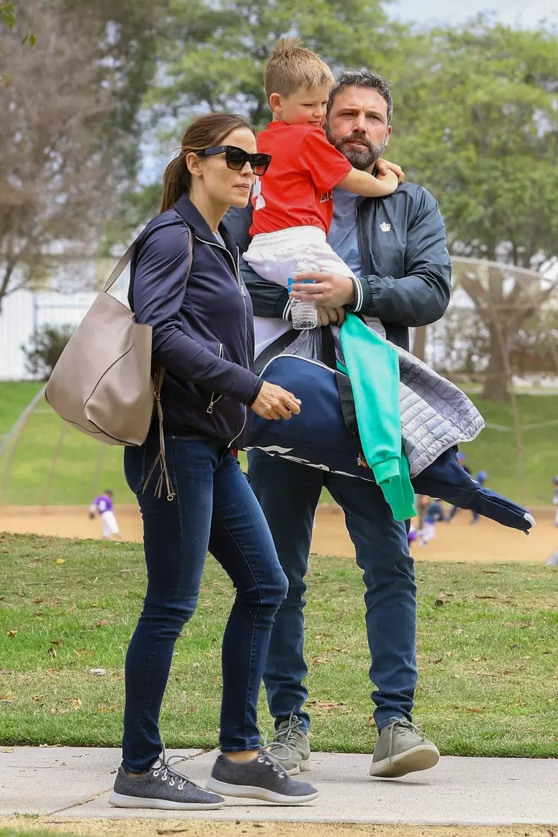 *EXCLUSIVE* Ben Affleck and Jennifer Garner attend Samuel's baseball game