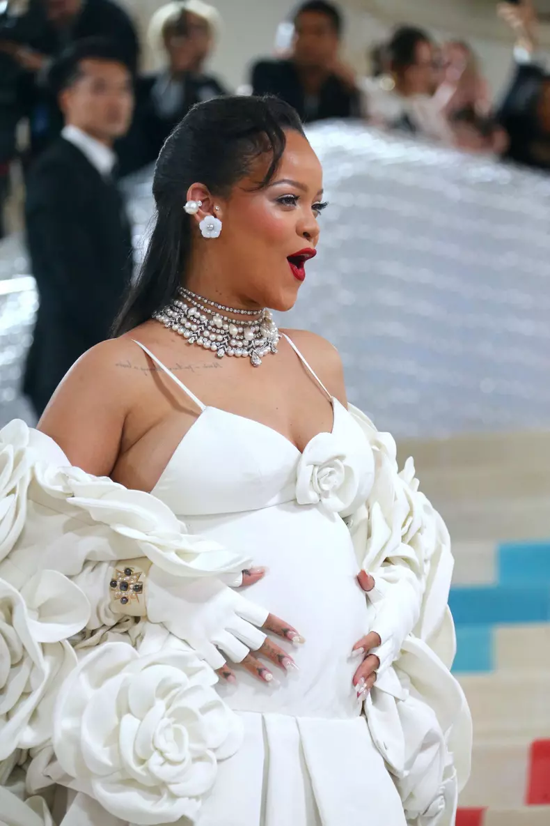 Pregnant Rihanna Attends The Met Gala - NYC
