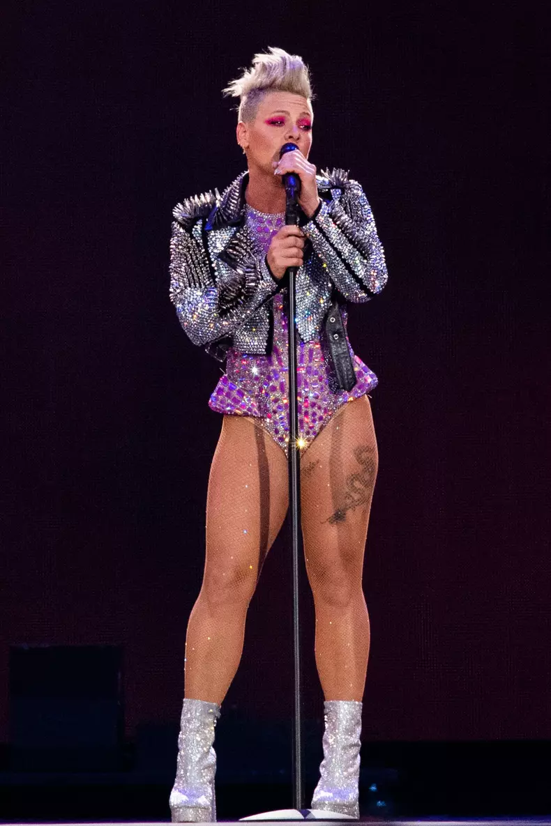 Pink performs at the University of Bolton Stadium