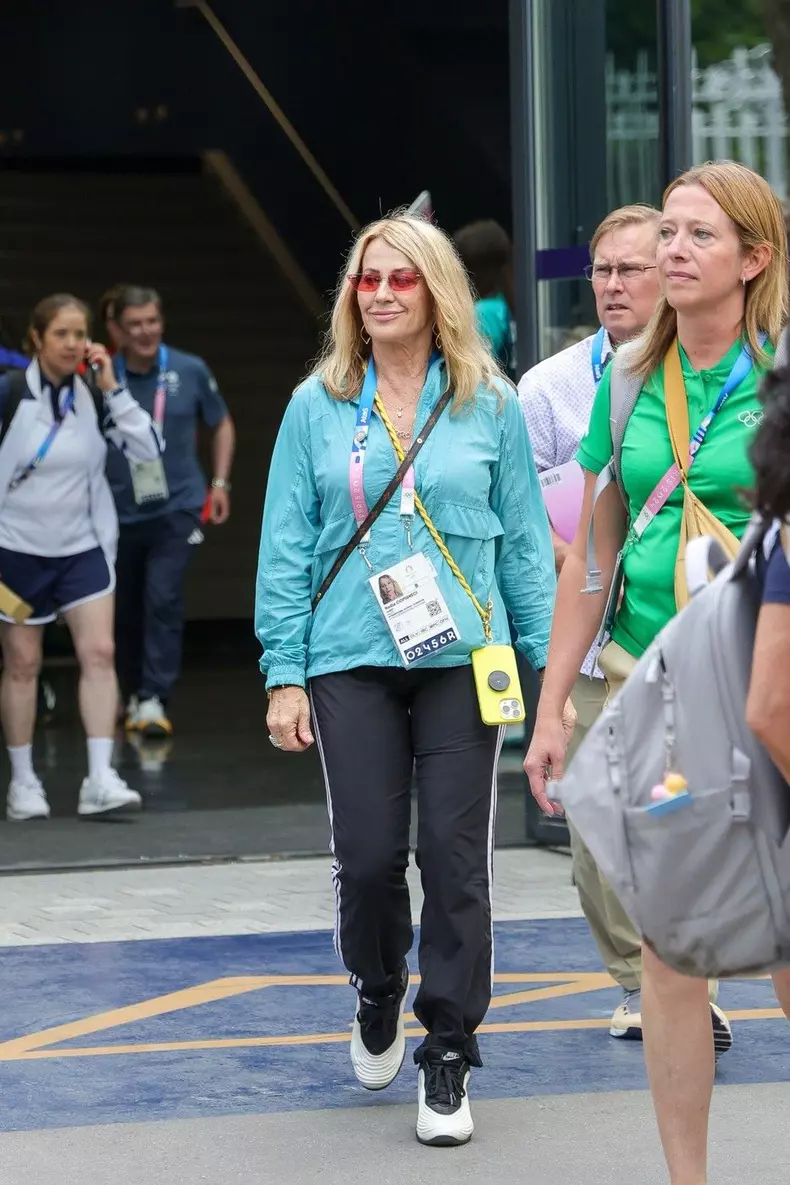 Nadia Comăneci seen after Gym Final at Paris 2024 Olympic Games