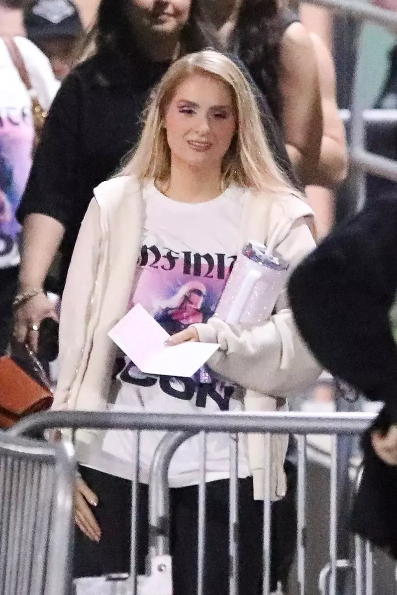 Meghan Trainor leaves The Palladium after performing with Paris Hilton