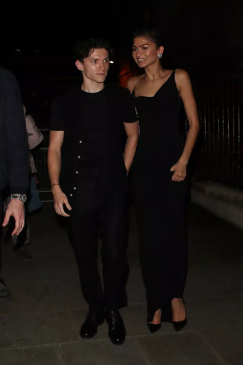 PREMIUM EXCLUSIVE: Zendaya and Tom Holland seen holding hands, looking happy and loved up as they walked to their awaiting car as they left the Dune 2 afterparty in London