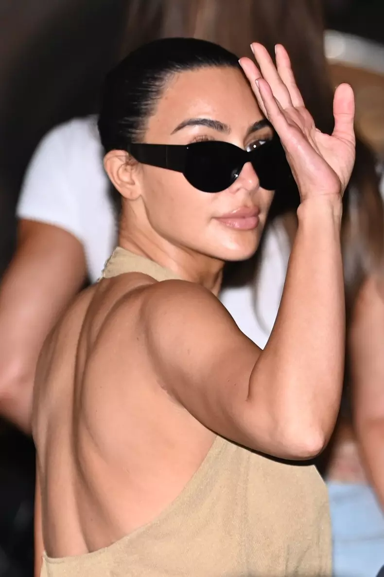 Kim Kardashian shared her best over-the-shoulder pose upon arriving in Mumbai for Anant Ambani's wedding
