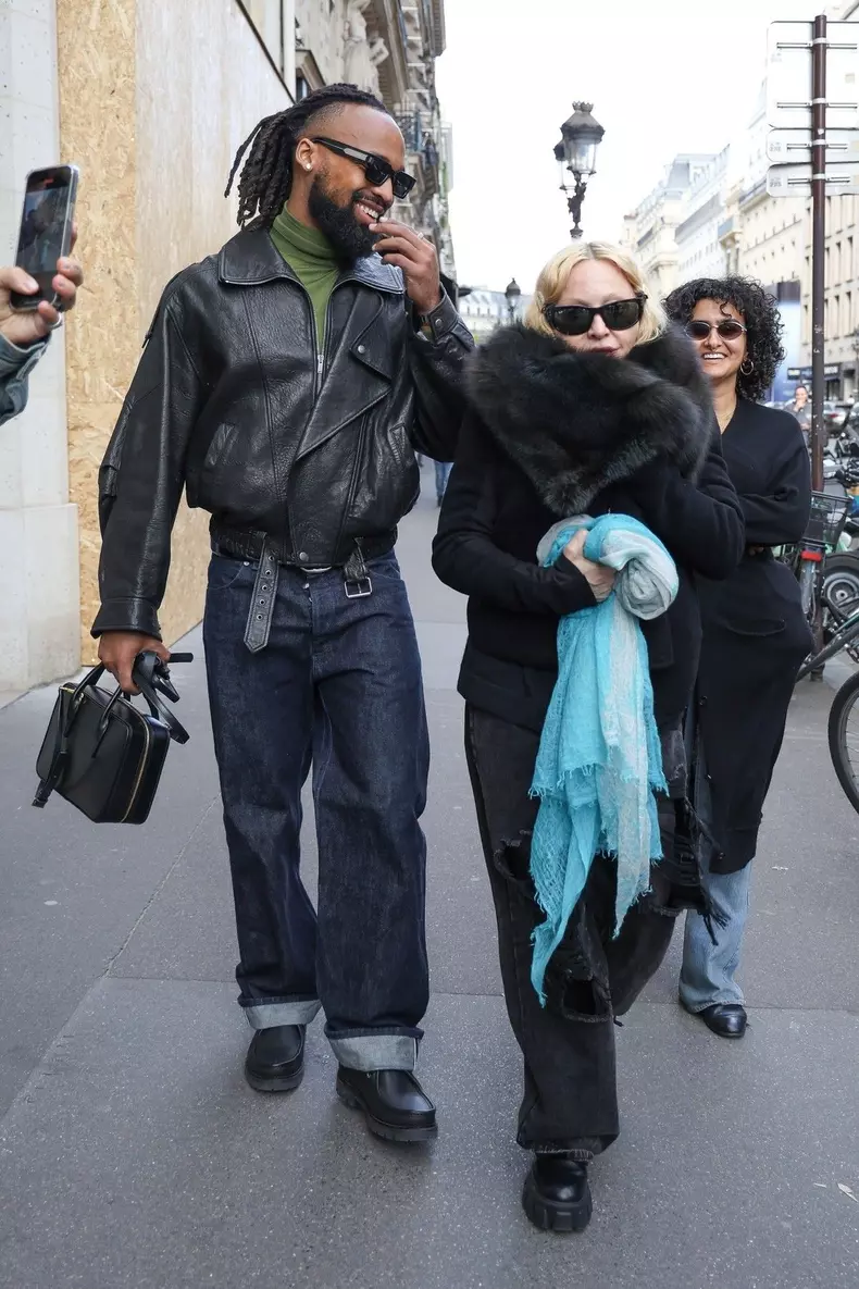 Madonna and her boyfriend Akeem Morris enjoy the Paris Fashion Week vibe