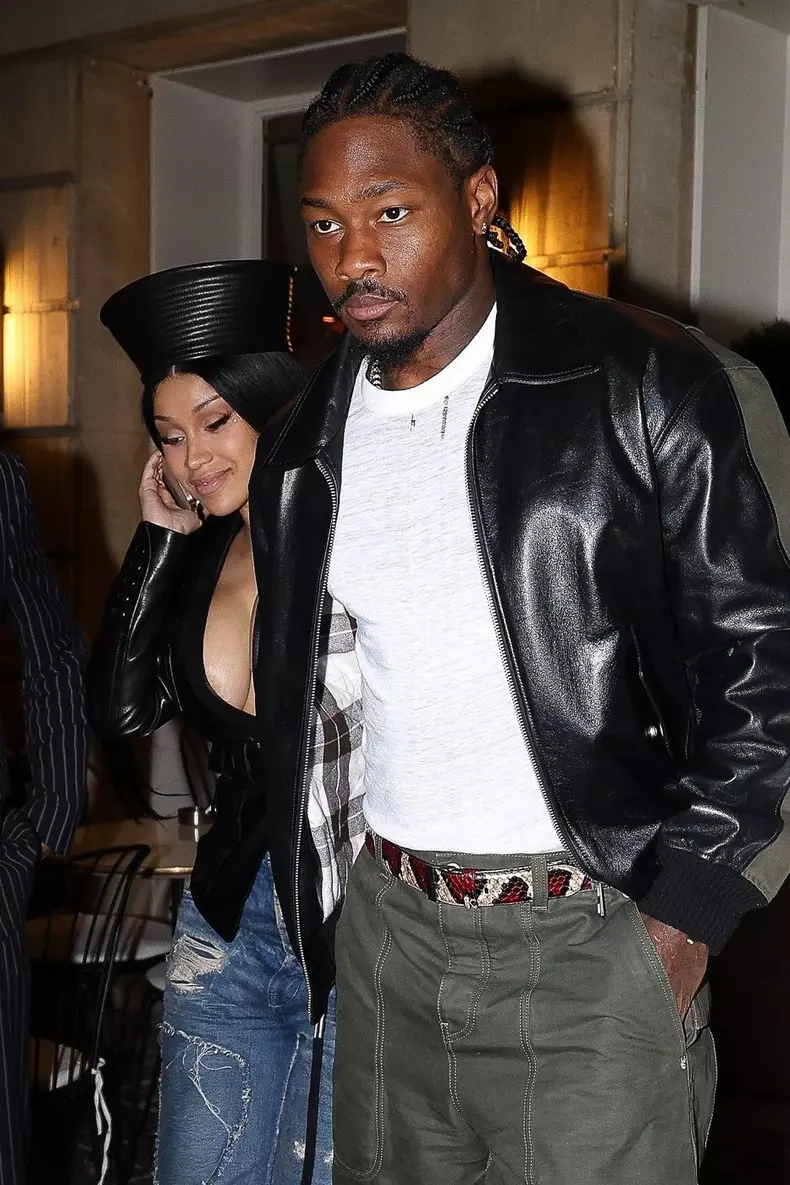 Cardi B and Stefon Diggs hold hands after dinner in Paris