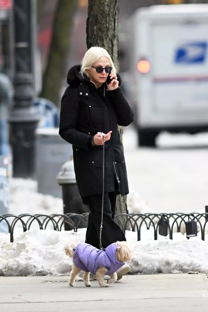 EXCLUSIVE Ellen Barkin Walks Her Dog In New York