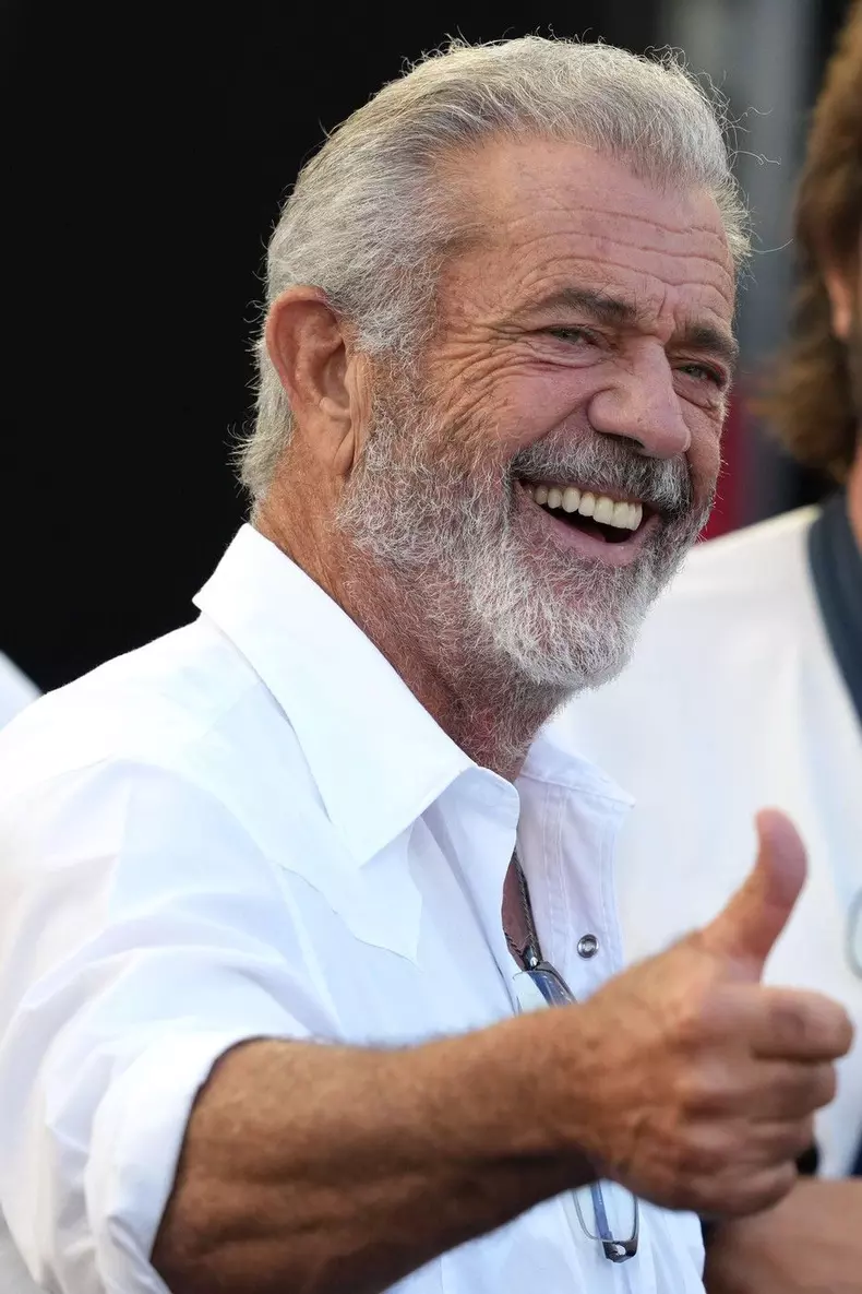 The actor Mel Gibson before the Serie A 2025/2026 football match between AS Roma and Hellas Verona at Stadio Olimpico in Rome (Italy), September 28, 2025.