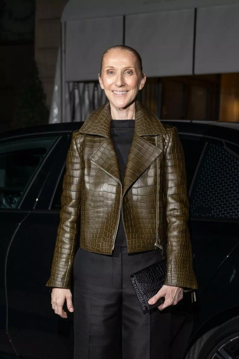 Céline Dion chats with fans as she arrives at Paris hotel