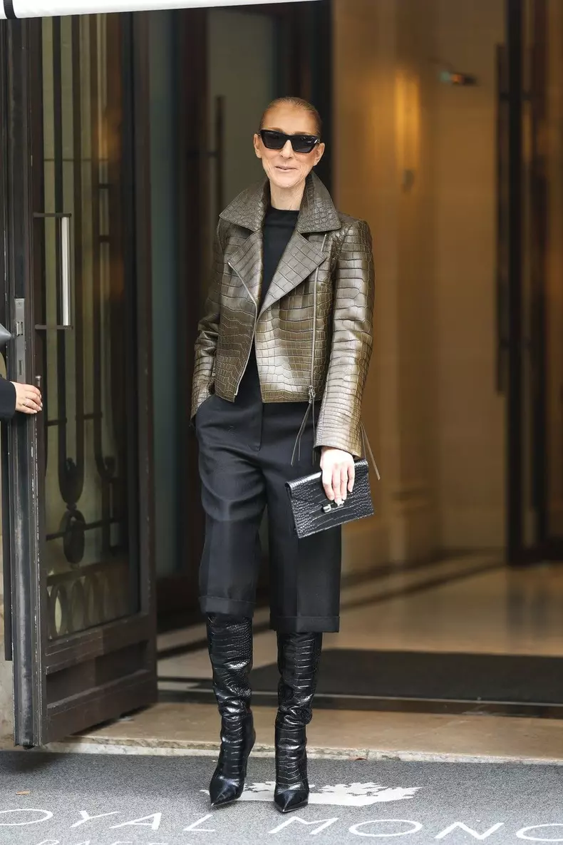 Celine Dion warmly greeted by an emotional crowd of fans outside the Royal Monceau hotel