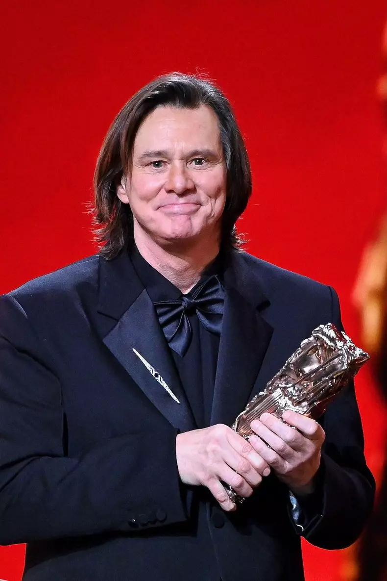 Jim Carrey poses with the Honorary Cesar Award during the 51st Cesar Film Awards at L'Olympia on February 26, 2026 in Paris, France. Photo by Franck Castel/ABACAPRESS.COM