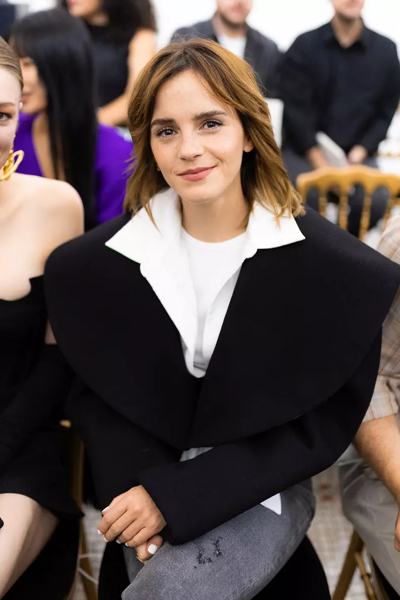 Rita Ora au front row du défilé de mode Haute-Couture automne-hiver 2022-2023 "Schiaparelli" à Paris