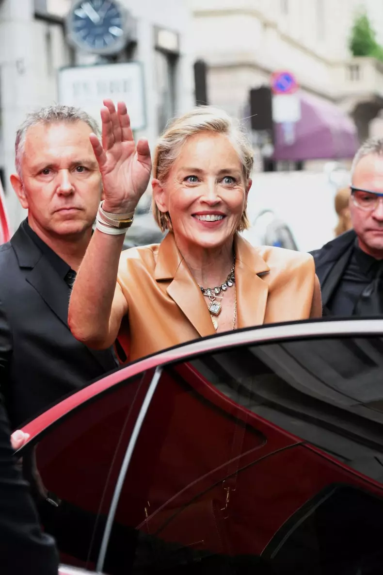 Sharon Stone Leaving The Tod's Boutique - Milan