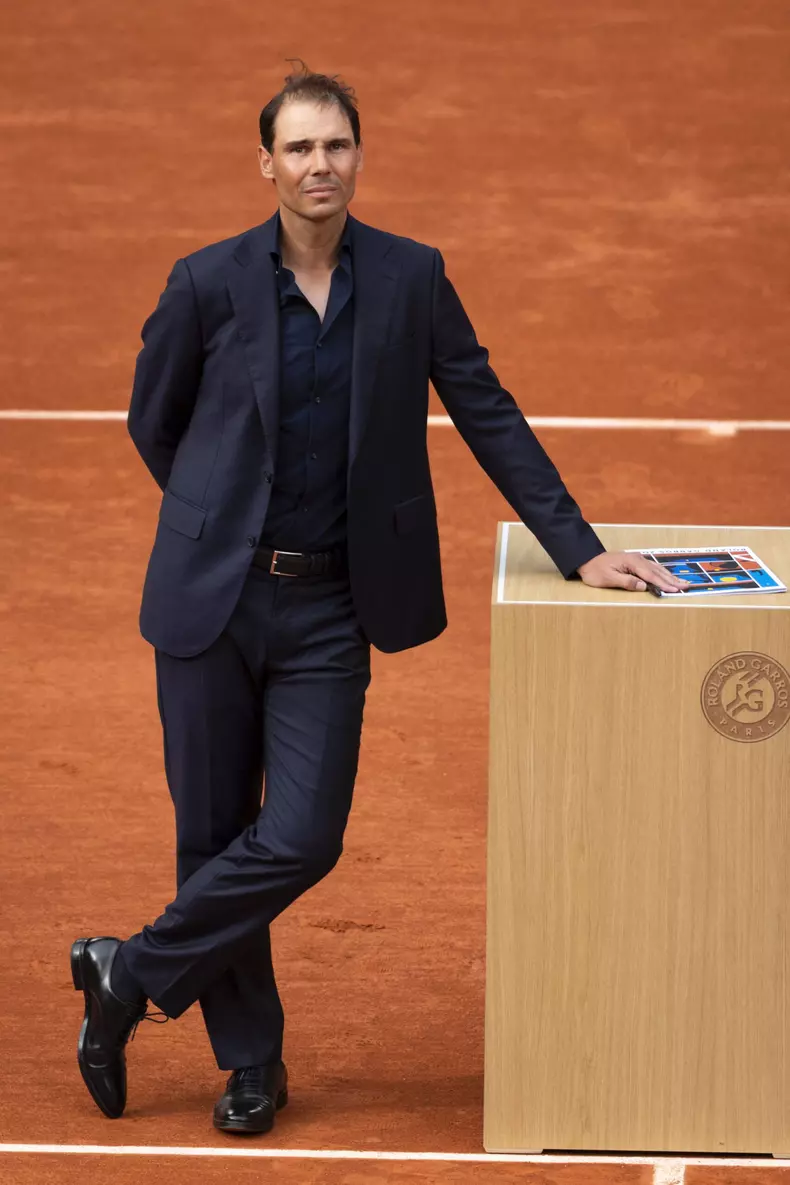 Hommage à Rafael Nadal lors des internationaux de France de tennis à Rolnd Garros