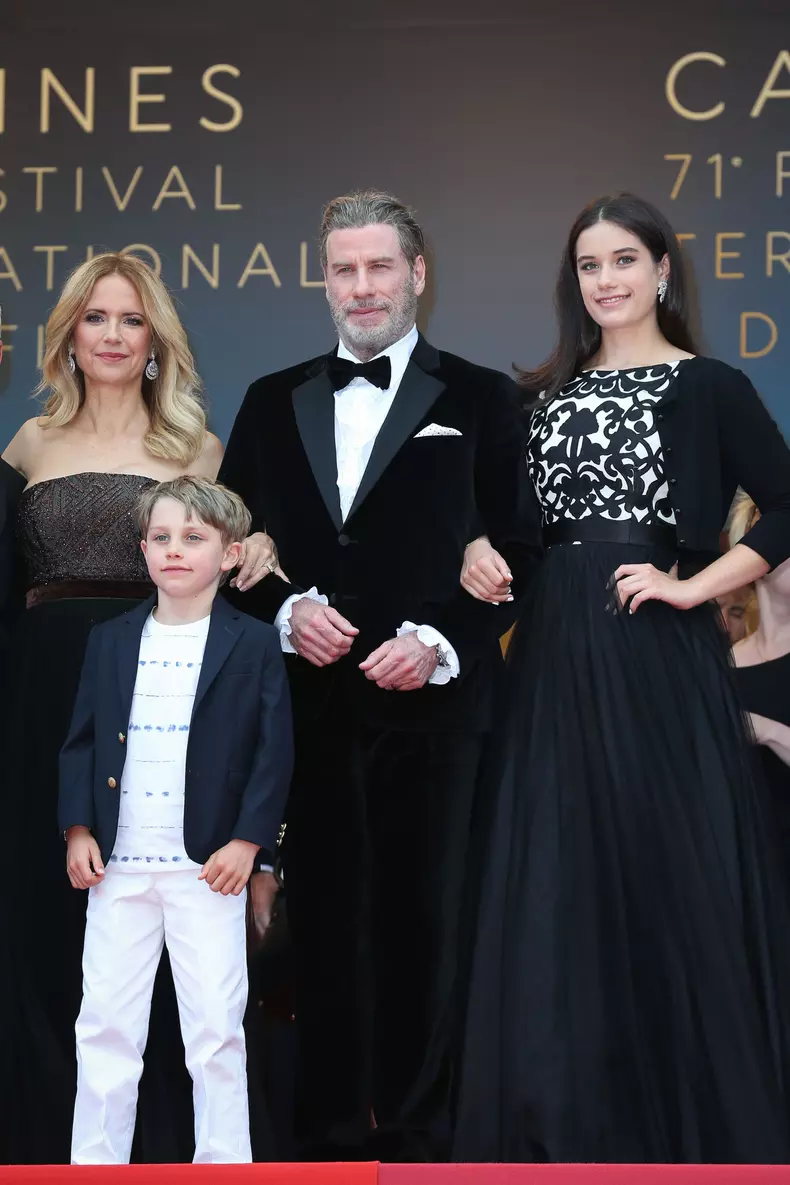 Kelly Preston, Benjamin Travolta, John Travolta și Ella Bleu Travolta