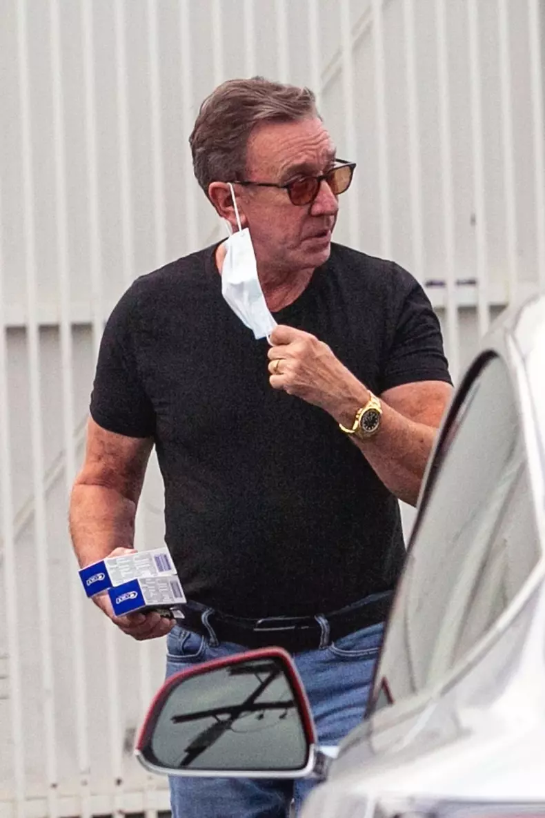 *EXCLUSIVE* Tim Allen stops by CVS for some Crest toothpaste