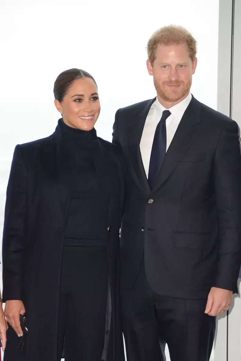 at a public appearance for Mayor Bill de Blasio Visits One World Observatory with The Duke and Duchess of Sussex and Governor Hochul, Downtown Manhattan, New York, NY September 23, 2021.