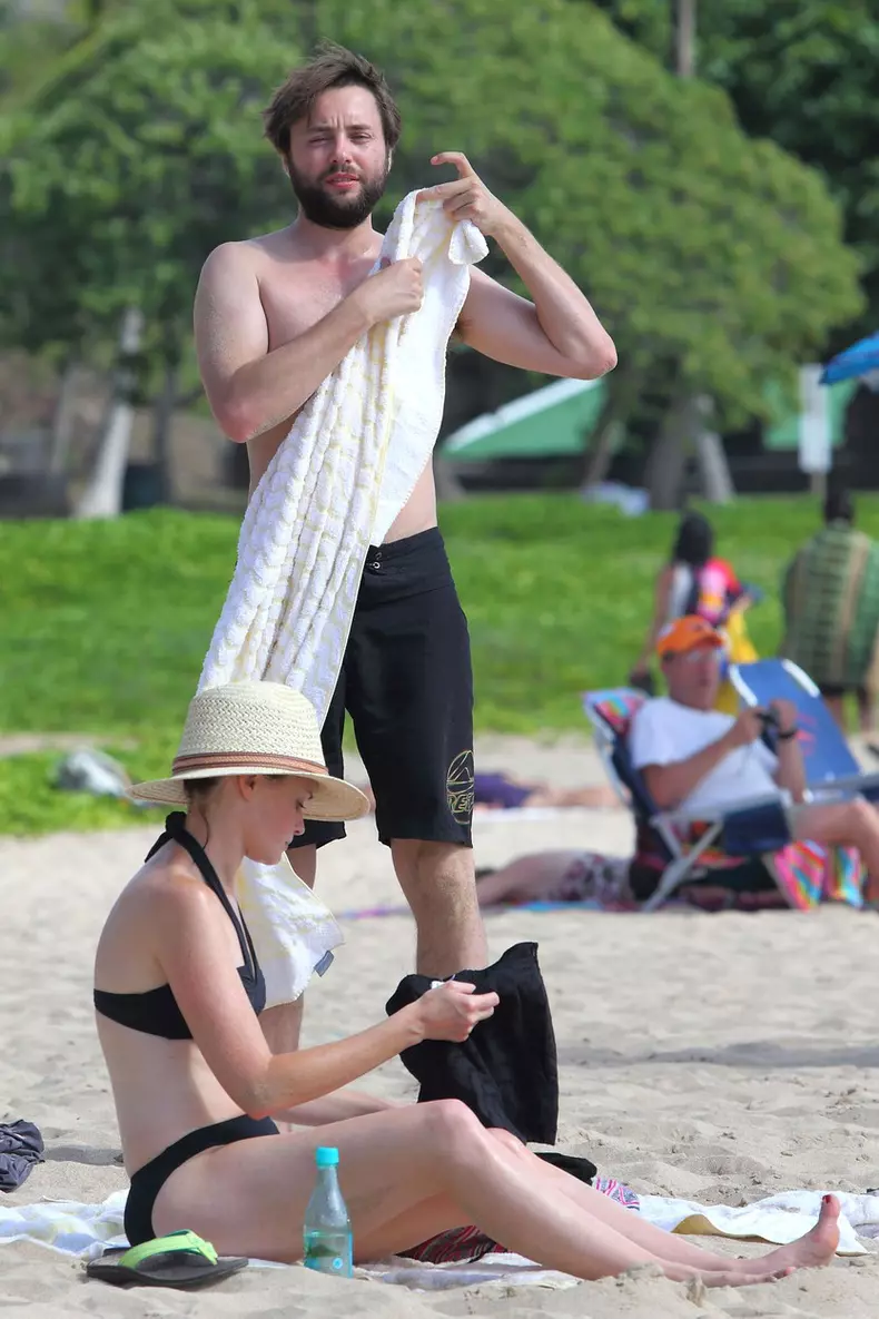 Exclusive... Vincent Kartheiser And Alexis Bledel Relaxing On The Beach In Hawaii - ADD WEB FEES