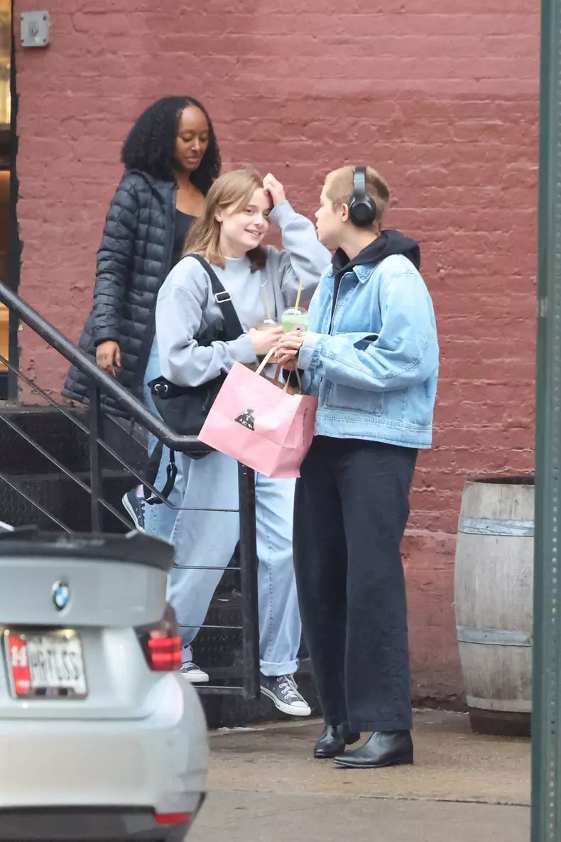 *EXCLUSIVE* Angelina Jolie's kids enjoy a day out in Soho