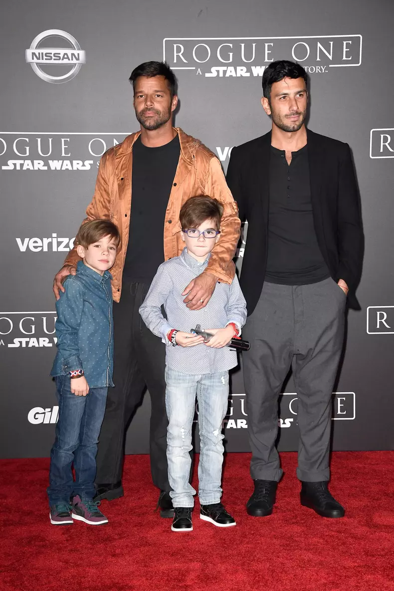 Ricky Martin, alaturi de gemenii lui si fostul sot Foto: GettyImages
