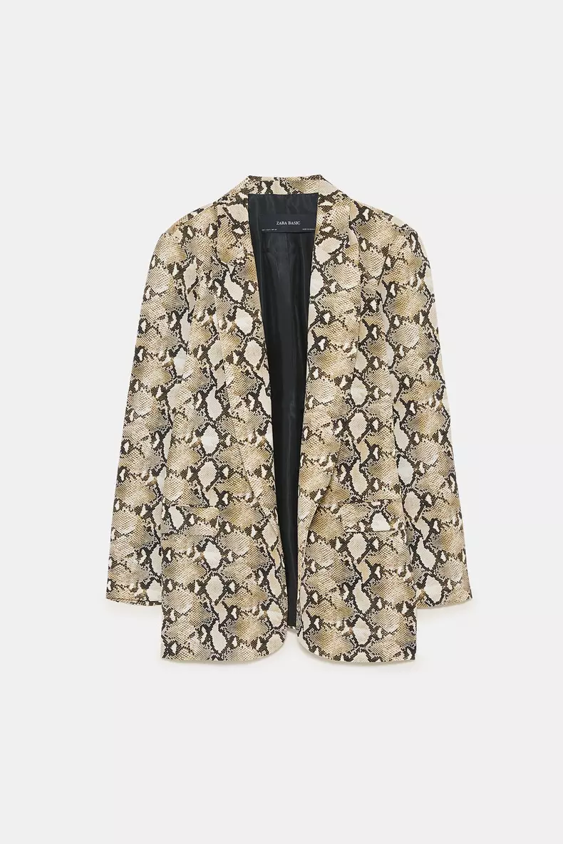 Sacou cu imprimeu tip șarpe, Zara, 199,90 lei