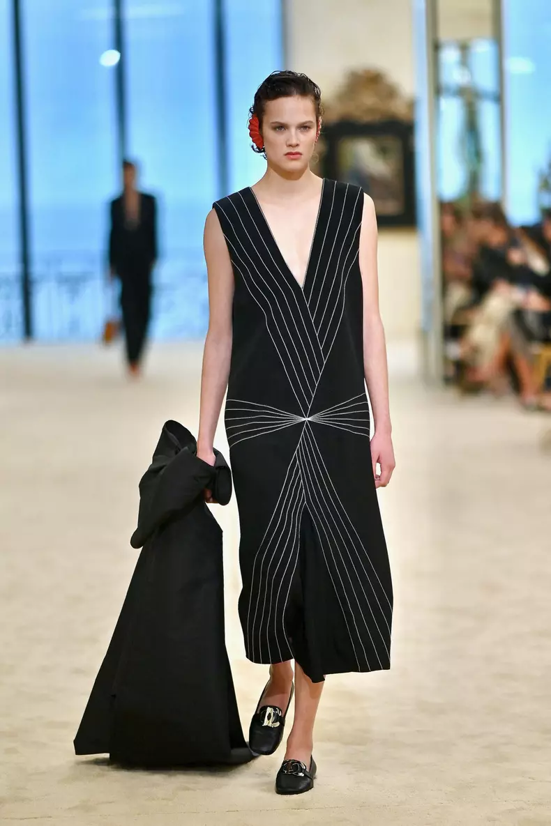 Biarritz, France. 28th Apr, 2026. A model walks the runway at the Chanel Cruise 2026-2027 fashion show at Casino Municipal in Biarritz, France on April 28, 2026. Photo by Franck Castel/ABACAPRESS.COM Credit: Abaca Press/Alamy Live News