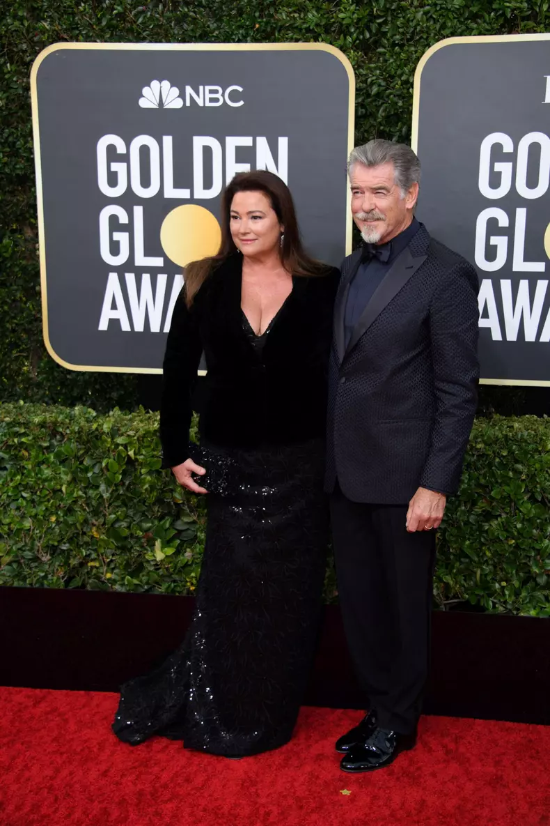 Keely Shaye Smith si Pierce Brosnan la Globurile de Aur 2020