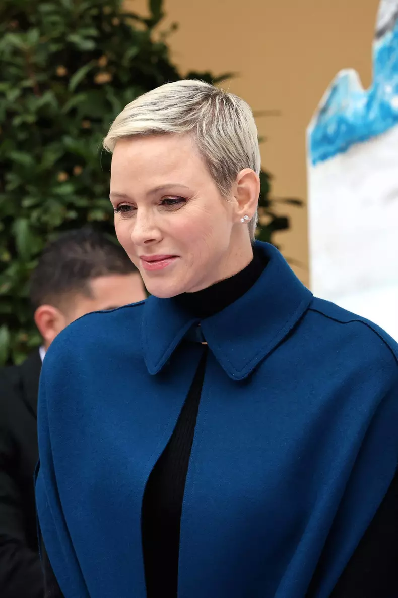 No Tabloïds - La famille princière de Monaco lors du traditionnel arbre de Noël du palais princier à Monaco