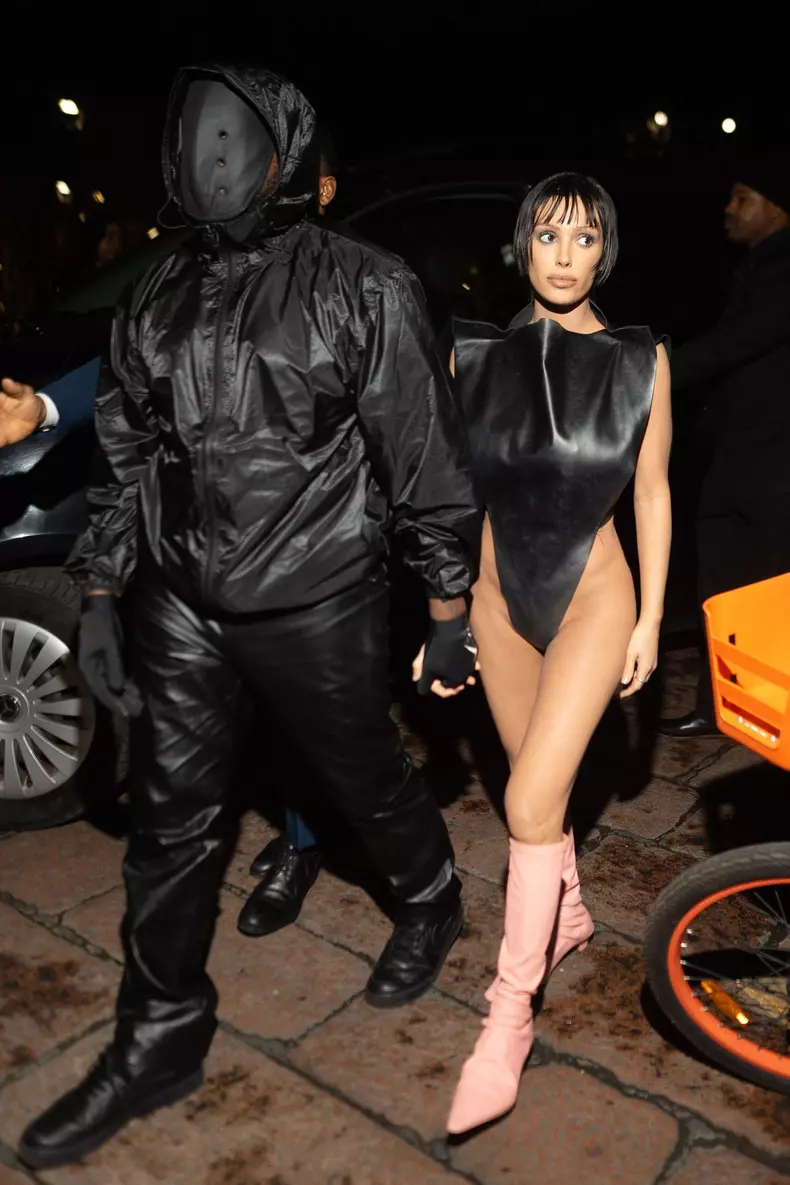 No Instagram - Kanye West et sa femme Bianca Censori quittent l'after-party du défilé Marni lors de la Fashion Week à Milan