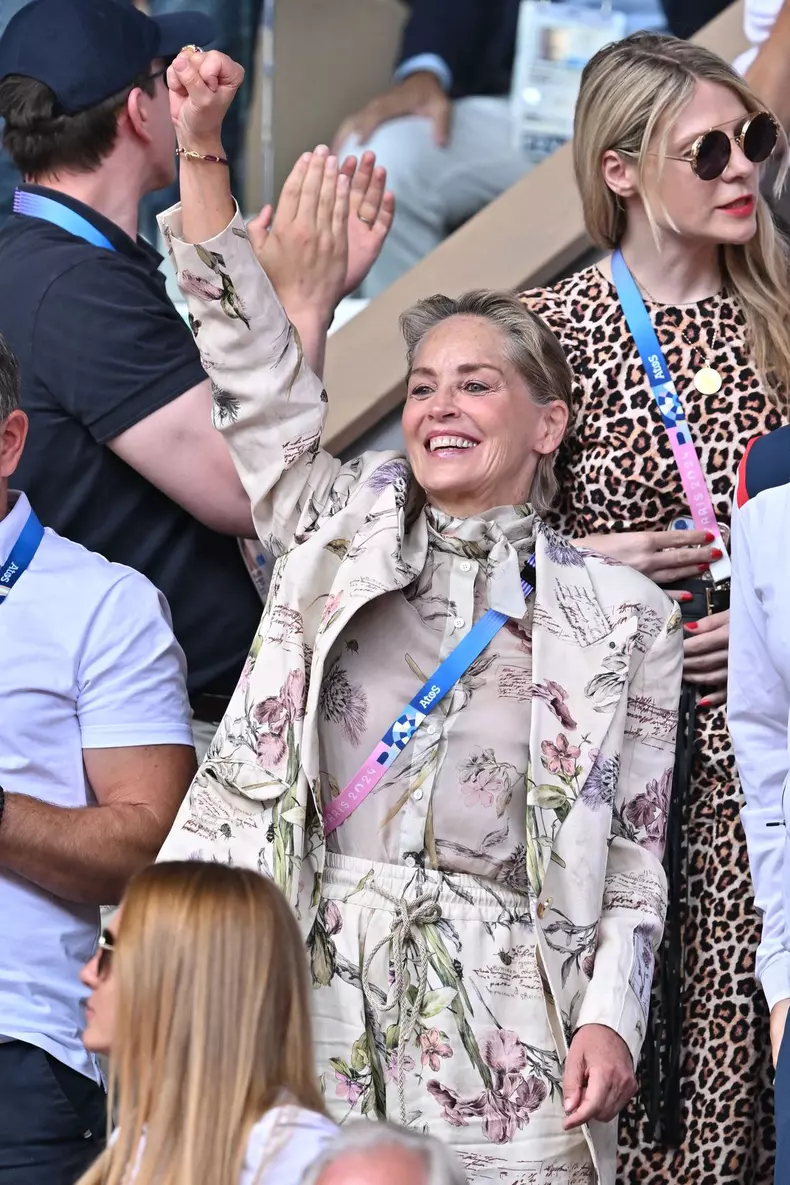 Paris 2024 - Sharon Stone At Tennis Final