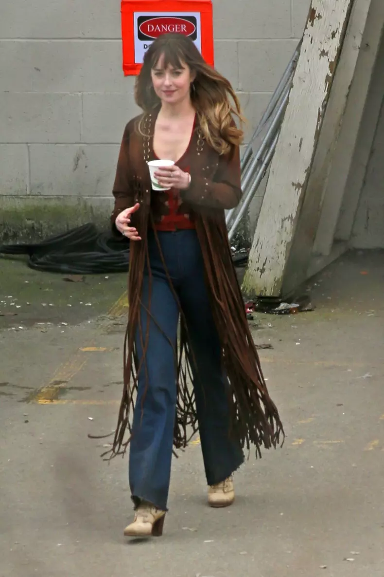 *EXCLUSIVE* First look at Dakota Johnson on set of 'Bad Times at the El Royale' in Burnaby, Canada