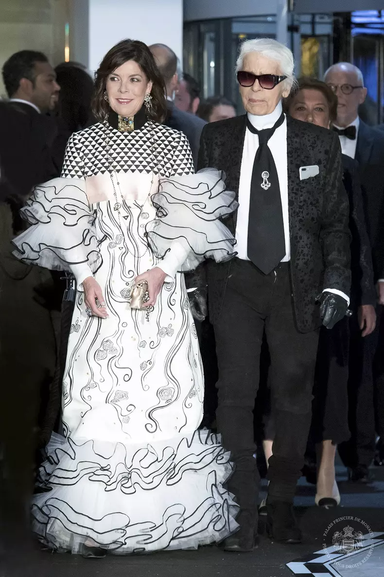 Caroline de Hanovre și Karl Lagerfeld