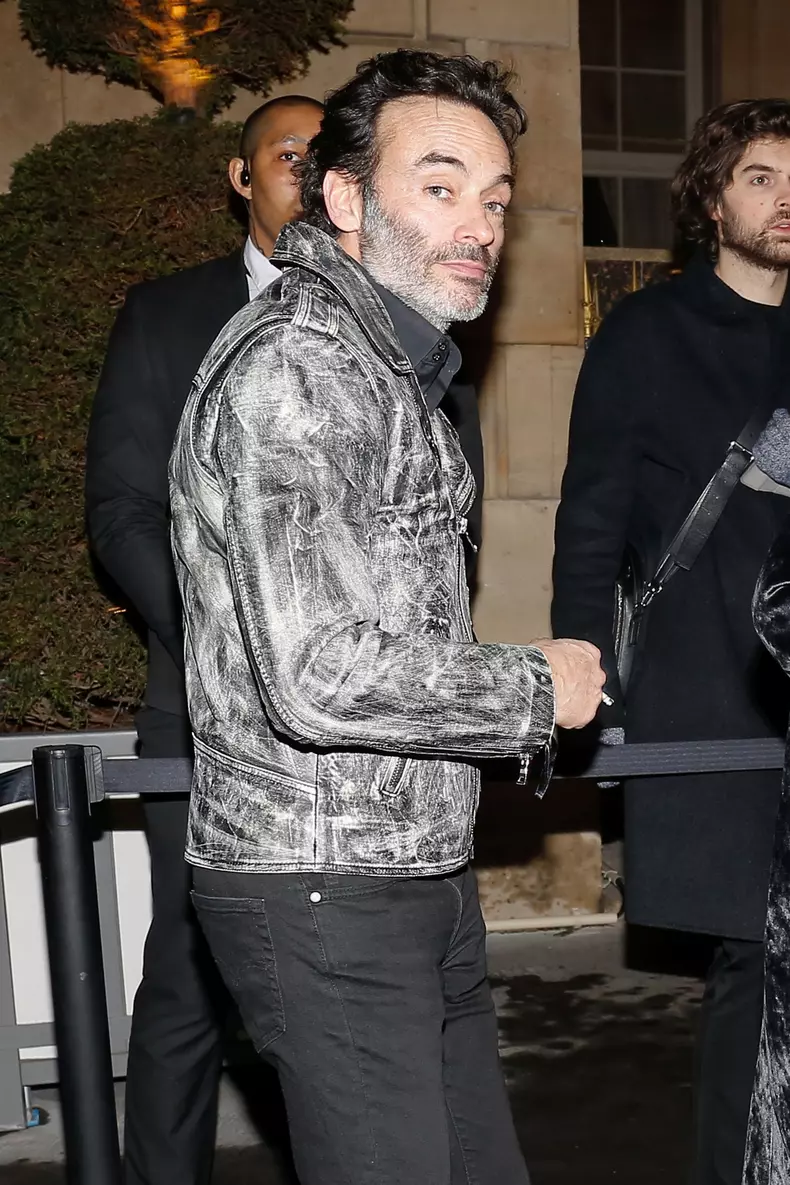 Sveva Alviti Anthony Delon leaving CR Fashion Book X Redemption party during the Paris Fashion Week 2020