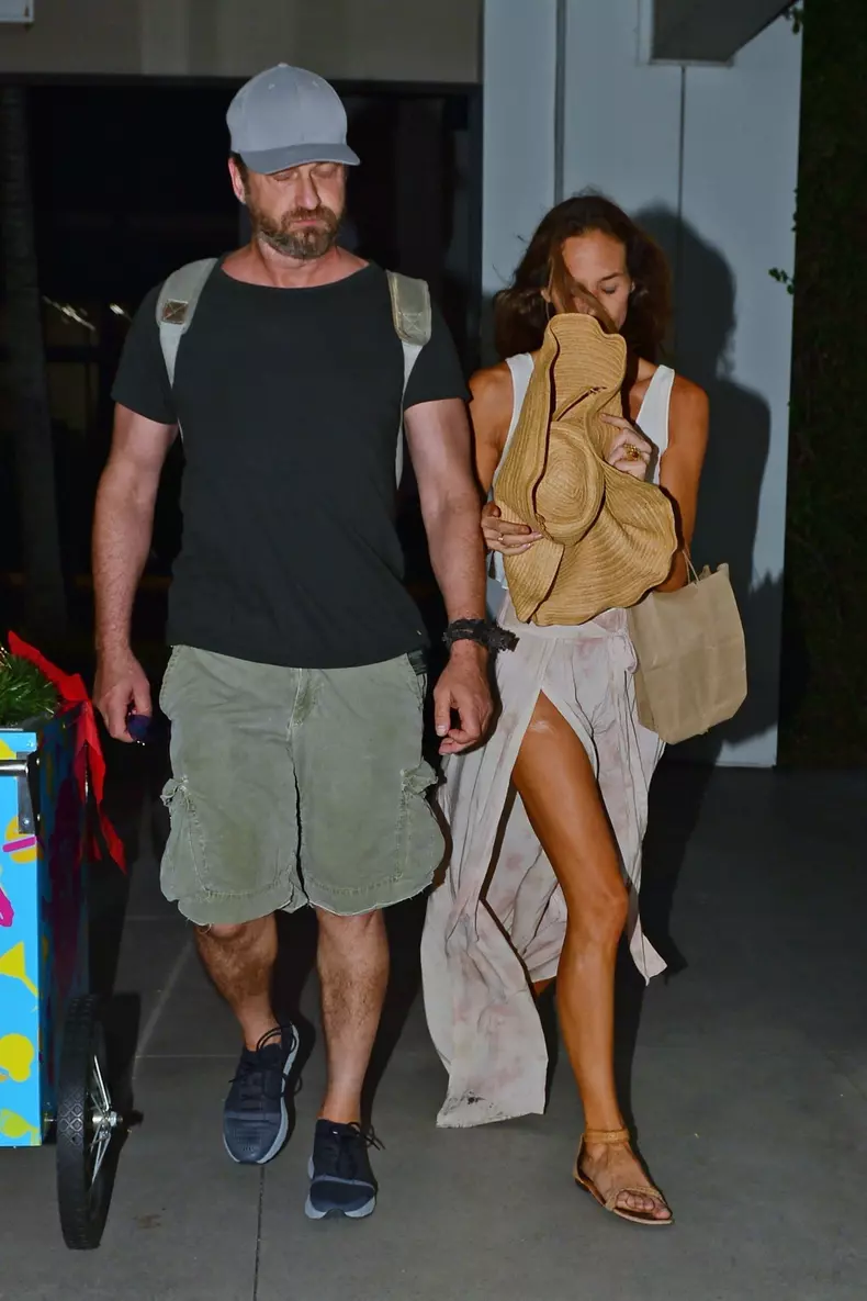 *EXCLUSIVE* Gerard Butler and girlfriend Morgan Brown on Miami Beach