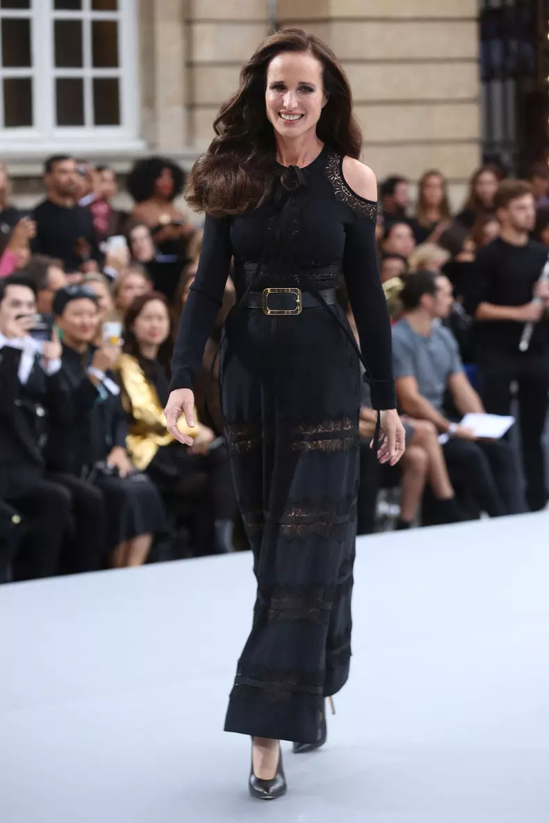 PFW - Andie MacDowell Walks For L'Oreal