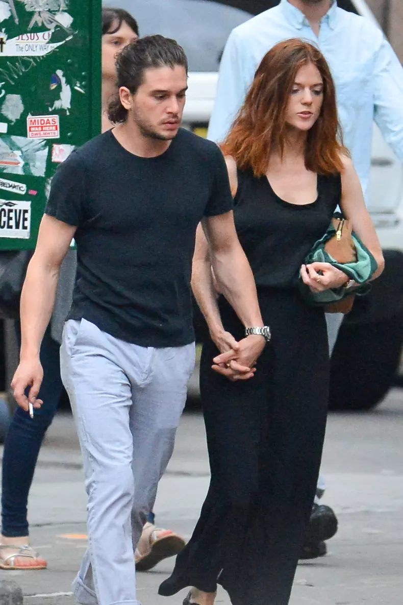 Exclusive... Kit Harington & Rose Leslie Out And About In NYC ***NO USE W/O PRIOR AGREEMENT - CALL FOR PRICING***