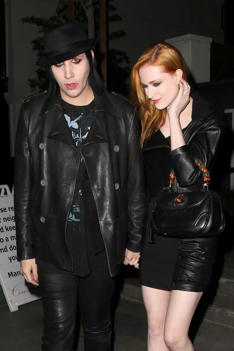 **CELEBRITY SPLITS 2010** Marilyn Manson takes fiancee Evan Rachel Wood to STK for a mid-week treat